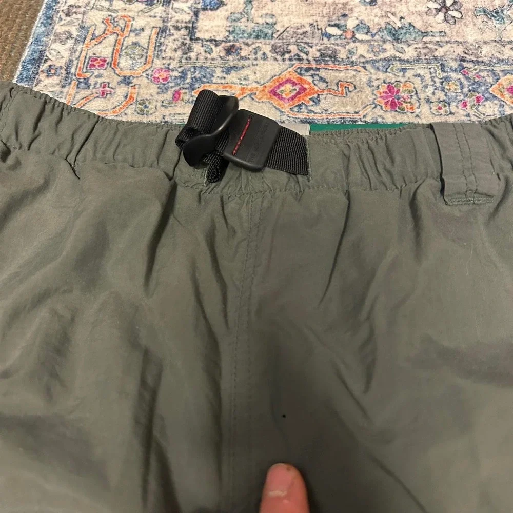 Vintage 90s The North Face Forest Green Hiking Belted Cargo Shorts Mens Medium